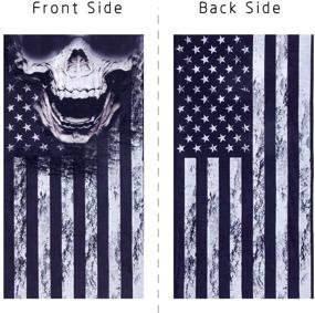 img 3 attached to PAMASE American Flag Skull Face Mask: Stylish Sheile Balaclava for Motorcycle Riding, Cycling, Fishing & More!