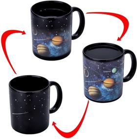 img 3 attached to 🌞 Discover the Antner Magic: Solar System Ceramic Heat Sensitive Color Changing Coffee Mug - 12 oz