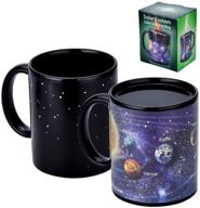 🌞 discover the antner magic: solar system ceramic heat sensitive color changing coffee mug - 12 oz logo