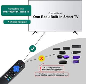 img 3 attached to 📺 YJY SHOP Replacement Remote for Onn Roku TV - Universal and Compatible with all Onn Roku TV Models, Replace RC-ALIR/RC439 Remote - Onn 100007147 Roku TV Remote Compatible