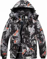 ultimate protection: wantdo men's mountain waterproof ski jacket - hooded winter warm coat for windproof and rainy adventures логотип