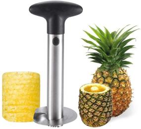 img 4 attached to 🍍 Yiwoo Pineapple Peeler Handheld Fruit Slicer Stainless Steel | Advanced Pineapple Slice Remover and Core Remover