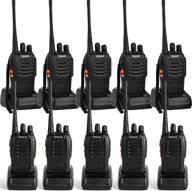 pack of 10 greaval walkie talkies – rechargeable two-way radios with earpiece, 16 channel uhf radio, li-ion battery, charger included logo