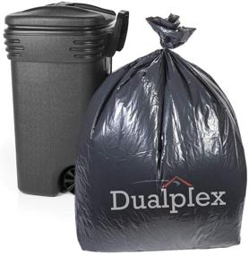 img 4 attached to 🗑️ 55 Gallon Dualplex Black Trash Bags - 2 Mil - 30 Bags Per Case - Size: 36"x52