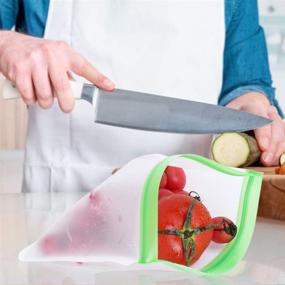 img 1 attached to Reusable Sandwich Silicone Leakproof Vegetables