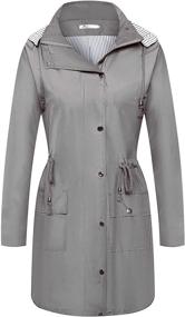 img 3 attached to Twinklady Windbreaker Raincoats: Stylish, Lightweight, and Waterproof Women's Clothing