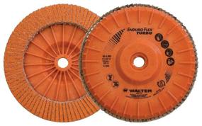 img 2 attached to Walter 06A452 Enduro-Flex Turbo Flap Disc [Pack of 10] - 36/60 Grit, 5-inch Grinding Disc with Threaded Arbor Hole. Premium Abrasive Grinding Supplies