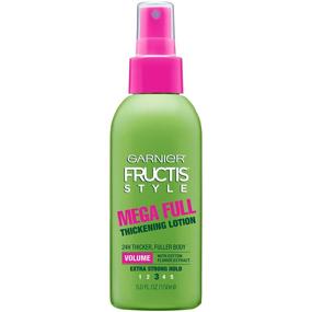 img 4 attached to 💆 Garnier Fructis Style Mega Full Thickening Lotion for All Hair Types, 5 oz (Packaging May Vary) - Enhances Volume and Thickness