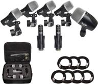 🎤 cad audio stage7 premium drum mic pack: ultimate 7-piece instrument mics with vinyl carrying case & 7 on stage cables, 20 feet logo