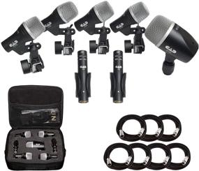img 4 attached to 🎤 Cad Audio Stage7 Premium Drum Mic Pack: Ultimate 7-Piece Instrument Mics with Vinyl Carrying Case & 7 On Stage Cables, 20 Feet