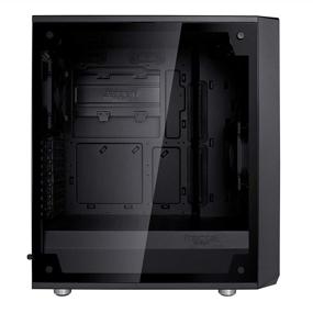 img 2 attached to Fractal Design Meshify C: High Performance Airflow & Cooling PC Case with Tempered Glass - 2X Fans included, PSU Shroud, Water-Cooling Ready, USB3.0 - Blackout Edition