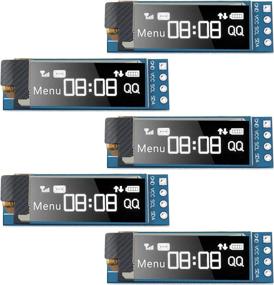 img 4 attached to 📺 Compact 0.91 Inch I2C OLED Display Module - 5 Piece Set (White Color) for DC 3.3V~5V
