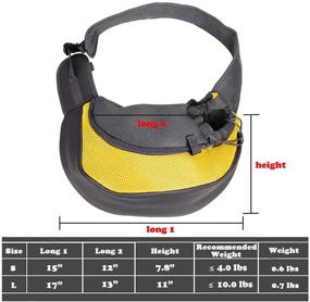 img 2 attached to 🐶 Portable Breathable Mesh Pet Sling Carrier Bag with Adjustable Non-Slip Shoulder Strap for Small Dogs Cats Puppy - Travel Safe, Convenient for Pet Owners