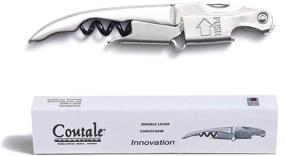 img 4 attached to Innovation Waiters Corkscrew By Coutale Sommelier: The Ultimate Stainless Steel French Patented Manual 🍷 Double Lever Wine Bottle Opener for Bartenders and Gifts - Featuring Patented Auto Knife Closure!