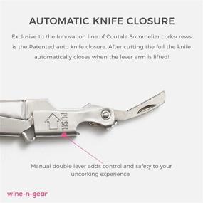 img 2 attached to Innovation Waiters Corkscrew By Coutale Sommelier: The Ultimate Stainless Steel French Patented Manual 🍷 Double Lever Wine Bottle Opener for Bartenders and Gifts - Featuring Patented Auto Knife Closure!