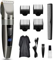 💇 qhou professional hair trimmer 2021 - cordless/corded, usb rechargeable clippers set for men with combs and cape logo