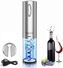 img 4 attached to 🍷 Zupora Electric Wine Opener - Rechargeable Automatic Corkscrew for Effortless Opening of Wine Bottles - Electronic Wine Opener Perfect for Christmas Gifts