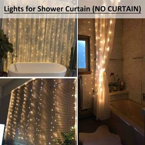 img 3 attached to 🔌 Solhice Waterproof Fairy Lights with 10 Hooks - 72 x 72 Inches Battery Operated Decorative Christmas String Lights for Bathroom, Indoor Outdoor Use - 180 LEDs (NO Curtain)