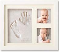 👶 newborn baby handprint and footprint kits - keepsake for boys & girls, perfect baby gifts for girls and boys, new mom baby shower gifts, baby picture frames for milestones, baby registry must-haves, nursery decor logo