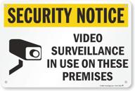 🚨 smartsign surveillance premises security notice logo