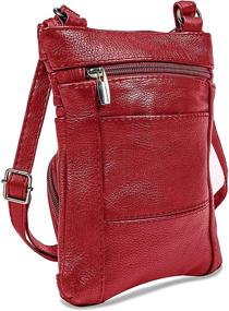 img 3 attached to 👜 Женская сумка через плечо из натуральной кожи - Сумки, кошельки и портмоне