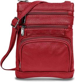 img 4 attached to 👜 Women's Authentic Leather Crossbody Handbag - Handbags, Wallets, and Purses
