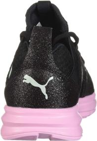 img 2 attached to 👟 Little Girls' PUMA Running Shoes in Black and Poppy, Unisex