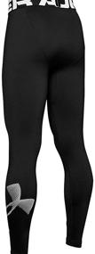 img 1 attached to Ultimate Performance: Under Armour Boys' ColdGear Baselayer Leggings - Beat the Cold in Style!