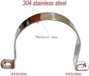 img 1 attached to 🔩 304 Stainless Steel U-Shaped Tube Fastening Straps