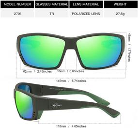 img 3 attached to 🕶️ TR90 Square Frame Polarized Sunglasses for Men and Women - Bevi Sports Glasses, Flexible, Durable, and Sun Protection