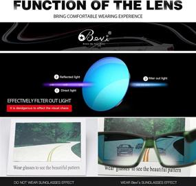 img 1 attached to 🕶️ TR90 Square Frame Polarized Sunglasses for Men and Women - Bevi Sports Glasses, Flexible, Durable, and Sun Protection