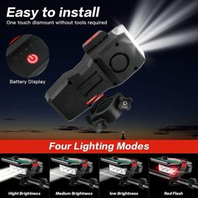 img 2 attached to 🚴 Sanzhuo Rechargeable Bike Light Set | 3 LED Headlight & Back Light Kit with 4000mAh Power Bank | 550LM | IPX4 Waterproof | Ideal for Mountain Bike Night Riding