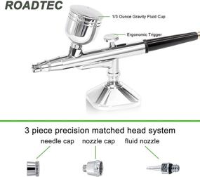 img 3 attached to 💄 Набор Roadtec Airbrush: портативная мини-беспроводная кисть для макияжа, декора тортов, нейл-арт и многого другого