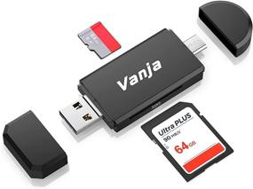img 4 attached to 📸 Картридер Vanja Type C: Портативный 3-в-1 USB 2.0 считыватель карт памяти и OTG адаптер - поддерживает карты SDHC, SDXC, UHS-I