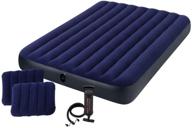 🛏️ intex classic downy airbed set - queen size with 2 pillows and double quick hand pump logo