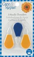 🧵 dritz 9636d plastic needle threaders - pack of 3 in blue and yellow logo