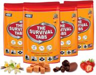 survival tabs 8-day food supply: emergency food replacement for disaster preparedness, gluten 🥫 free & non-gmo, long term storage with 25 years shelf life - mixed flavor логотип