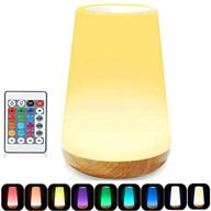 royfacc led night light touch lamp: rechargeable, remote control, dimmable, rgb color changing - perfect for kids bedroom and bedside tables логотип