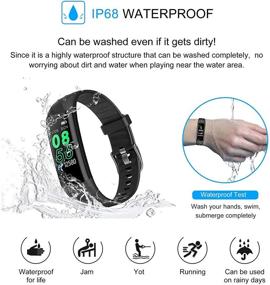 img 2 attached to Умные часы Pewant Fitness Tracker: водонепроницаемость IP68, измерение сердечного ритма и артериального давления, напоминание о сообщениях и звонках - для женщин, мужчин и детей.