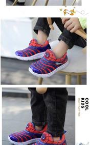 img 1 attached to WZHKIDS Spider Man Outdoor Running Sneakers for Boys - Caterpillar Design Shoes