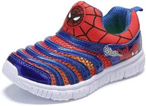 img 4 attached to WZHKIDS Spider Man Outdoor Running Sneakers for Boys - Caterpillar Design Shoes