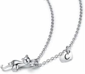 img 3 attached to 🐱 AILAAILA Heart Initial Letter Necklace: Stylish Cat Pendant Jewelry for Girls - Perfect Necklace & Pendant Gift for Kitty Cat Lovers