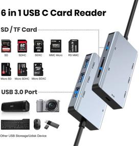 img 3 attached to 🔌 Vilcome USB C to SD Card Reader with 3 USB 3.0 Port & 5V Power Supply - 2TB Capacity Memory Card for MacBook, Camera, Android, Windows, Linux & More!
