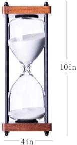 img 1 attached to ⌛ White Decorative Wooden Sandglass - Large 60-Minute Hourglass Timer