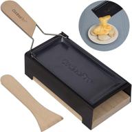 🧀 foldable handle cheese raclette - candlelight melter pan with spatula and candles - melts cheese in less than 4 minutes, perfect gift for cheese lovers логотип