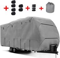 waterproof & windproof camper cover for 16~18ft rv trailer | upgraded 420d heavy duty polyester oxford | durable, uv & water resistant | fits travel trailers | indeed buy rv covers logo