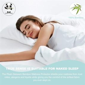 img 3 attached to 🎵 HIPHOP PANDA Bamboo Terry Mattress Protector: Waterproof, Ultra Soft Breathable Cover for Comfort & Protection – Durable, Easy to Clean (Cal King)