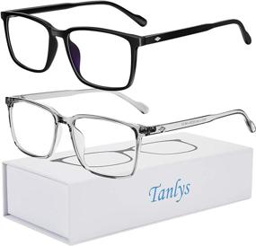 img 4 attached to 👓 Tanlys 2 Pack Blue Light Blocking Glasses for Computer Eye Strain: Relieve Dry Eye & Eye Fatigue