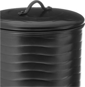 img 1 attached to 🖤 Organize in Style with Old Dutch Matte Black Canister Set - 4 Pc. Wave Design with Fresh Seal Covers, 8.5qt