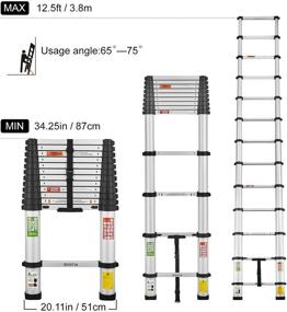 img 3 attached to Bivatia Smartsafe Aluminum Telescoping Ladder